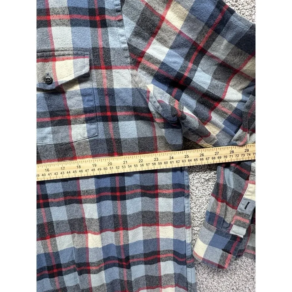 Untuckit Flannel Shirt Mens XXL 2XL Regular Button Up‎ Cotton Navy Plaid